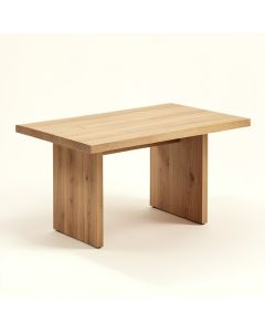 Overbay Extendable Rubberwood Solid Wood Dining Table (synthetic illustration; no displayed measurements)