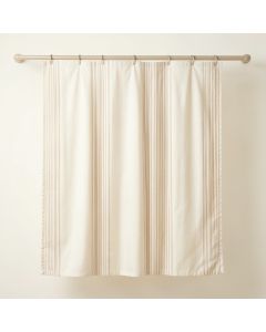 Reed Bridge Shower Curtain Hanging Flat From A Plain Rod - Cream (synthetic illustration; no displayed measurements)