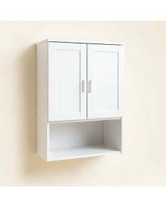 Clay Bend Wall-Mounted Laundry Cabinet - White (synthetic illustration; no displayed measurements)