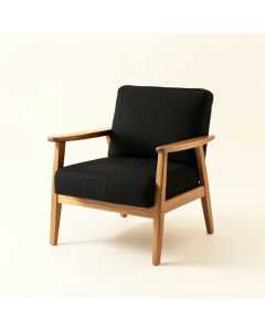 Juniper Bend Upholstered Armchair - Black (synthetic illustration; no displayed measurements)