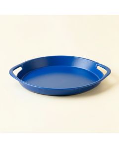 Flint Crest Serving Tray - Blue (synthetic illustration; no displayed measurements)