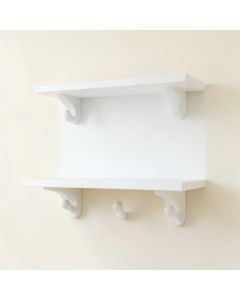 Rowan Canyon Wall-Mounted Entryway Organizer Shelf - White (synthetic illustration; no displayed measurements)