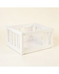 Wren Falls Empty Furniture-Style Pet Crate - White (synthetic illustration; no displayed measurements)