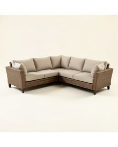 Abbass Patio 5 Piece Sectional Seating Group With Cushions (synthetic illustration; no displayed measurements)