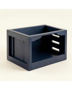 Heath Edge Empty Furniture-Style Pet Crate - Navy (synthetic illustration; no displayed measurements)