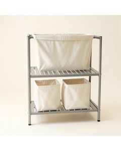 Cove Crossing Laundry Sorting Station With Plain Removable Bags - Gray (synthetic illustration; no displayed measurements)