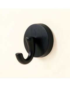 Moss Crossing Wall-Mounted Robe Hook - Black (synthetic illustration; no displayed measurements)