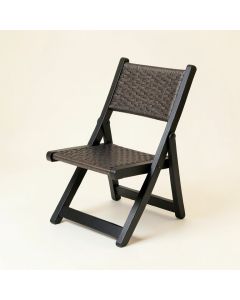 Aspen Brook Folding Outdoor Chair - Black (synthetic illustration; no displayed measurements)