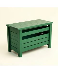 Fern Crest Narrow Outdoor Storage Bench - Green (synthetic illustration; no displayed measurements)