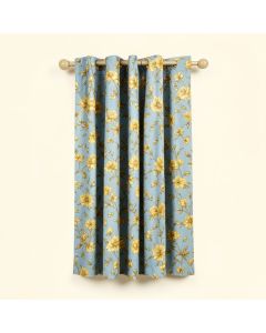 Bryton Floral Room Darkening Rod Pocket Single Curtain Panel (synthetic illustration; no displayed measurements)