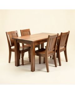 Seery Butterfly Leaf Rubberwood Solid Wood Dining Set (synthetic illustration; no displayed measurements)