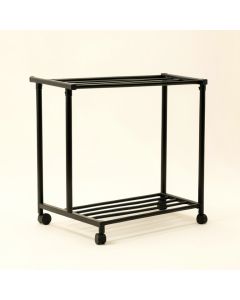Sharpe 46.1 '' W Clothes Rack With Rod Storage Shelf (synthetic illustration; no displayed measurements)
