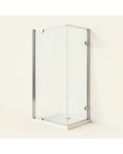 Elan 52 '' - 56 '' W X 74 '' H Single Sliding Frameless Shower Door With Rollerdisk™ Technology (synthetic illustration; no displayed measurements)