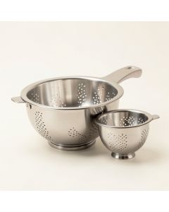 Home Basics Stainless Steel 3 Piece Strainer Set (synthetic illustration; no displayed measurements)
