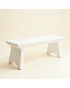 Cedar Crossing Indoor Bench - White (synthetic illustration; no displayed measurements)