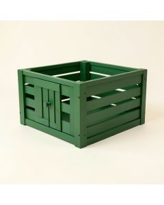 Aspen Brook Empty Furniture-Style Pet Crate - Green (synthetic illustration; no displayed measurements)