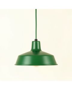 River Crest Pendant Light Suspended From One Plain Cable - Green (synthetic illustration; no displayed measurements)