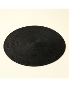 Elm Bend Round Area Rug - Black (synthetic illustration; no displayed measurements)