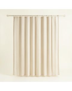 Meadow Canyon Shower Curtain Hanging Flat From A Plain Rod - Ivory (synthetic illustration; no displayed measurements)