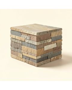 Alaska Ledger Panel Corner 4.5 '' X 9 '' Natural Stacked Stone Tile (synthetic illustration; no displayed measurements)