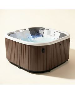 Select 400 4-Person 20-Jet Plug And Play Hot Tub With Led Light And Waterfall (synthetic illustration; no displayed measurements)