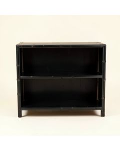 Shore Arc Low Bookcase - Black (synthetic illustration; no displayed measurements)