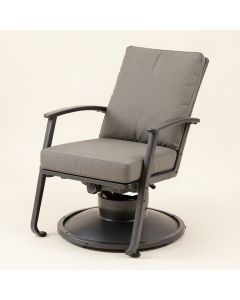 Deluxe Swivel Patio Chair With Cushions (synthetic illustration; no displayed measurements)