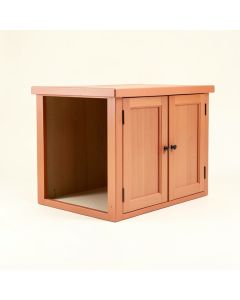 Aspen Crest Empty Furniture-Style Litter Enclosure - Terracotta (synthetic illustration; no displayed measurements)
