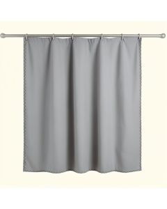 Rowan Edge Shower Curtain Hanging Flat From A Plain Rod - Gray (synthetic illustration; no displayed measurements)