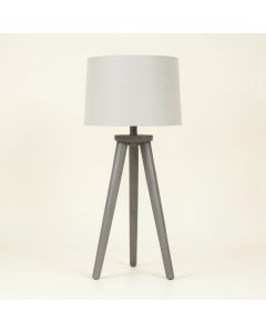 Shore Brook Floor Lamp With A Plain Fabric Shade - Gray (synthetic illustration; no displayed measurements)