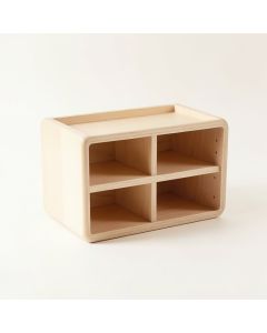 Meadow Bluff Low Toy Storage Unit - Beige (synthetic illustration; no displayed measurements)