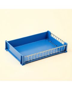 Slate Edge Empty Under-Desk Cable Tray - Blue (synthetic illustration; no displayed measurements)