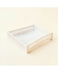 Briar Brook Empty Under-Desk Cable Tray - White (synthetic illustration; no displayed measurements)