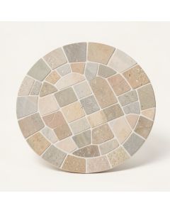 Penny Round Mosaic .75 '' X .75 '' Porcelain Tile In Natral (synthetic illustration; no displayed measurements)