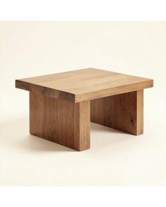 Island Fusion Solid Wood Block Coffee Table (synthetic illustration; no displayed measurements)