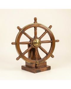 Brookvale Bilbao Ship Wheel Sculpture With Awe-Inspiring Grand Nautical Decor (synthetic illustration; no displayed measurements)