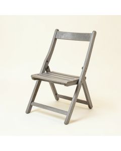 Shore Crossing Folding Outdoor Chair - Gray (synthetic illustration; no displayed measurements)