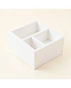 Juniper Bridge Empty Coffee-Station Organizer - White (synthetic illustration; no displayed measurements)