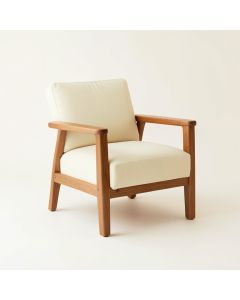 Olive Bridge Upholstered Armchair - Cream (synthetic illustration; no displayed measurements)