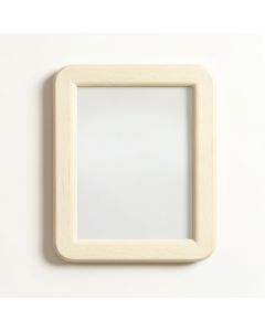 Fern Bend Framed Wall Mirror - Cream (synthetic illustration; no displayed measurements)
