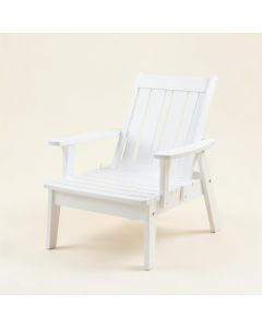 Stone Bluff Outdoor Lounge Chair - White (synthetic illustration; no displayed measurements)