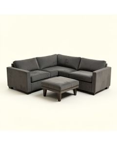 Brás 157 '' Wide Microfiber/Microsuede Reversible Down Cushion Corner Sectional With Ottoman (synthetic illustration; no displayed measurements)