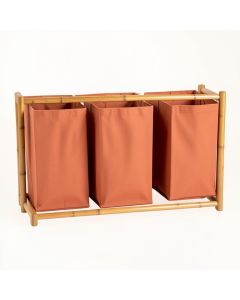 Aspen Edge Laundry Sorting Station With Plain Removable Bags - Terracotta (synthetic illustration; no displayed measurements)