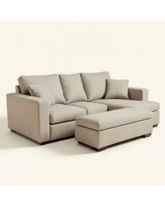 Borgus 81 '' Wide Reversible Sofa & Chaise With Ottoman (synthetic illustration; no displayed measurements)