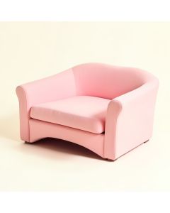 Upholstered Doll Sofa With Foldout Bed (synthetic illustration; no displayed measurements)