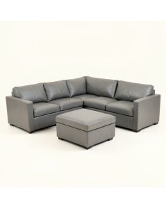 Chiraca 106 '' Wide Genuine Leather Right Hand Facing Modular Corner Sectional With Ottoman (synthetic illustration; no displayed measurements)