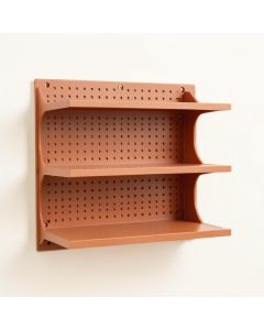 Olive Canyon Empty Wall-Mounted Tool Organizer Panel - Terracotta (synthetic illustration; no displayed measurements)