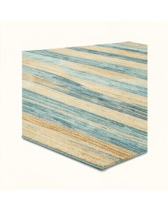 Jasmine Estates Striped Sand/Turquoise/Azure Indoor/Outdoor Area Rug (synthetic illustration; no displayed measurements)