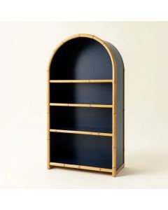 River Arc Freestanding Bookcase - Navy (synthetic illustration; no displayed measurements)