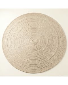 Slate Bend Round Area Rug - Beige (synthetic illustration; no displayed measurements)